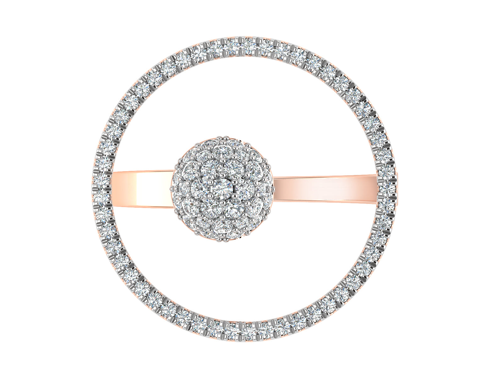 Circular Fusion Diamond Ring