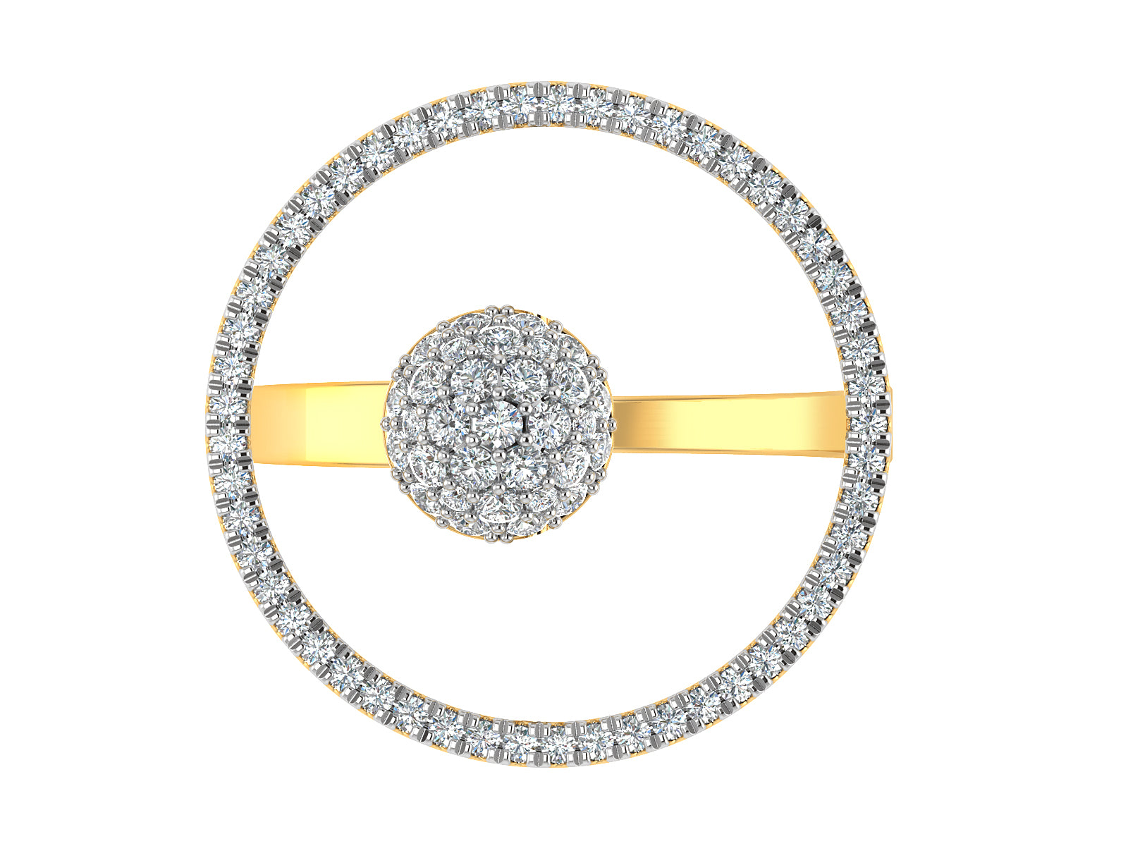 Circular Fusion Diamond Ring