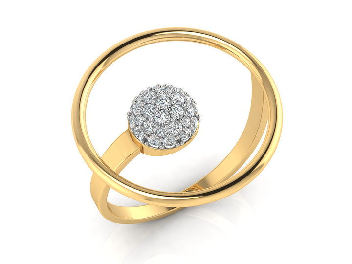 Circular Glowing Diamond Ring