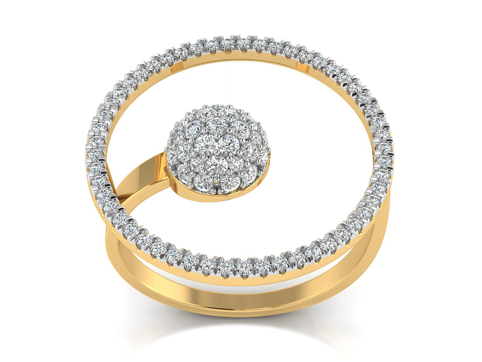 Circular Fusion Diamond Ring