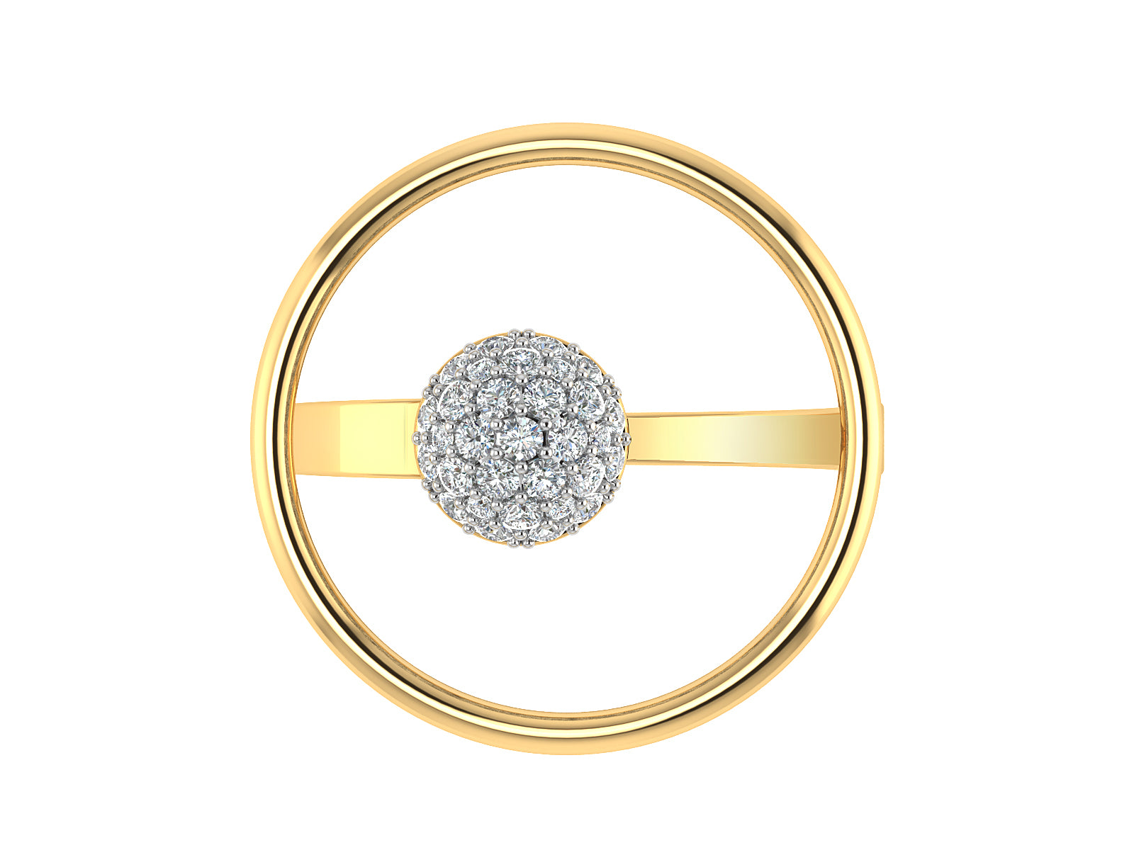 Circular Glowing Diamond Ring