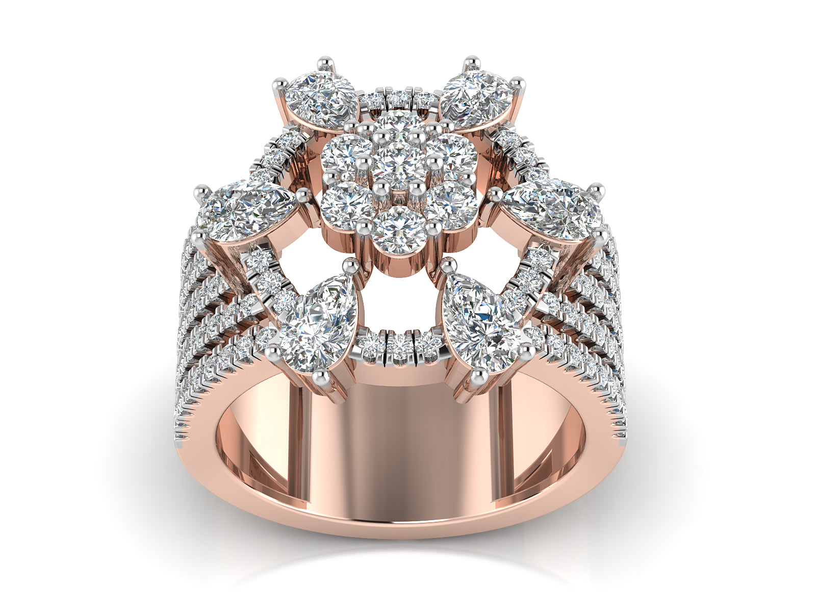Luminous Blossom Diamond Ring