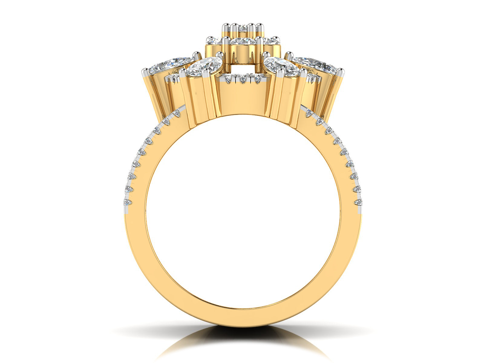 Luminous Blossom Diamond Ring