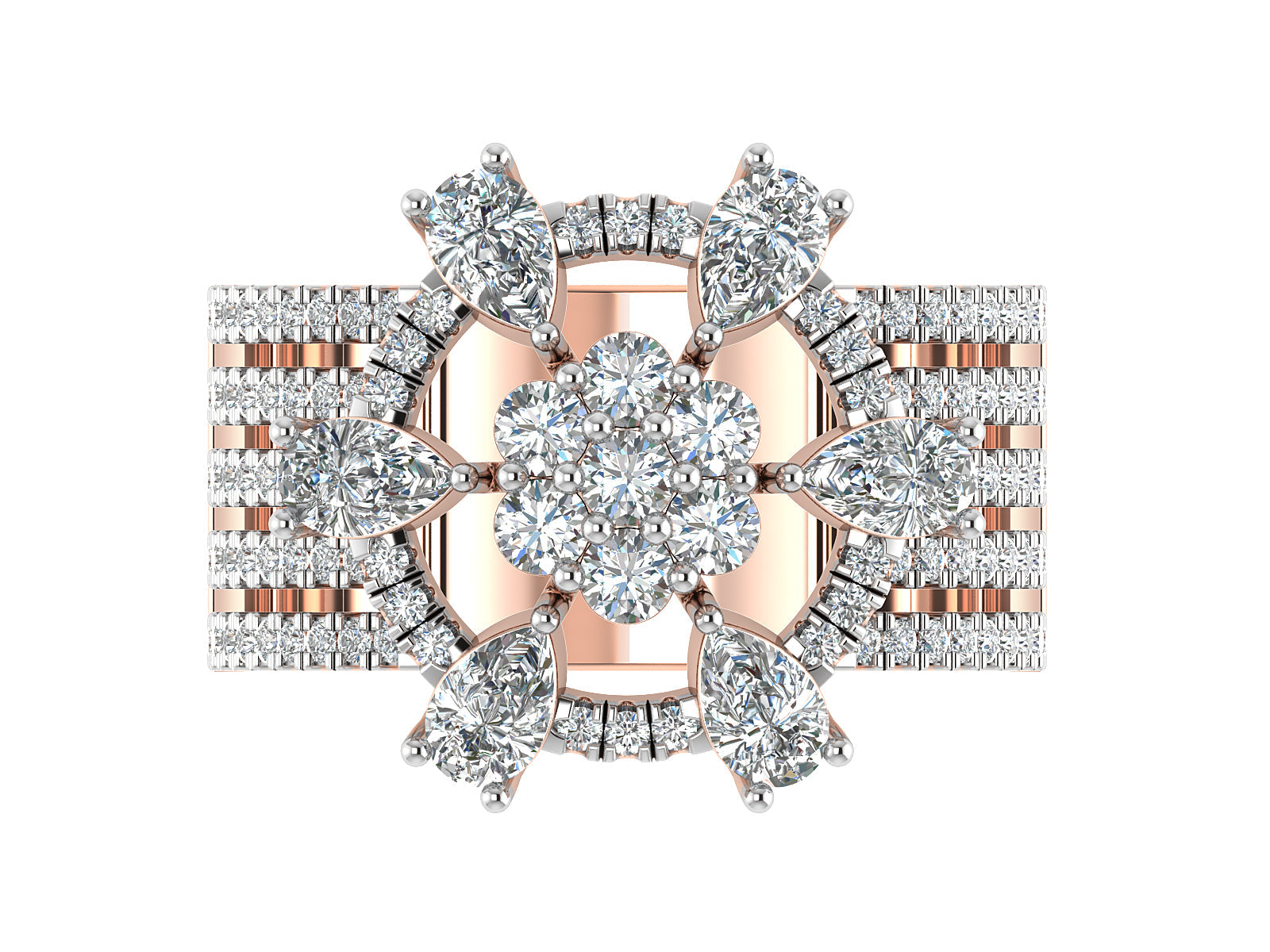 Luminous Blossom Diamond Ring