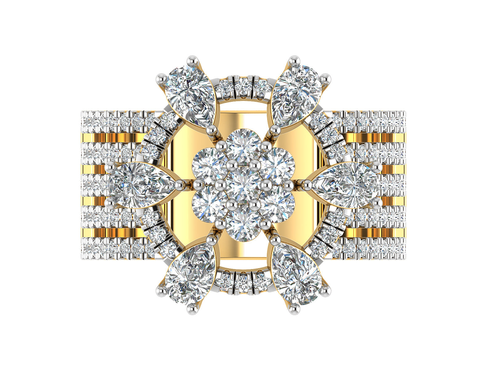 Luminous Blossom Diamond Ring