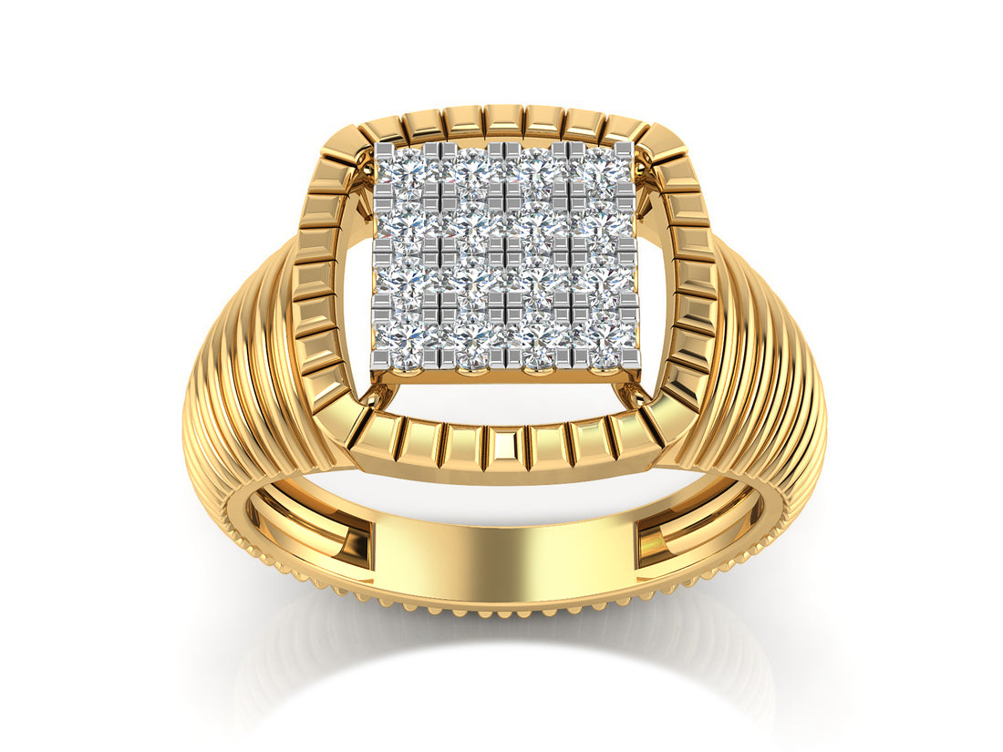 Luxury Square Diamond Statement Ring