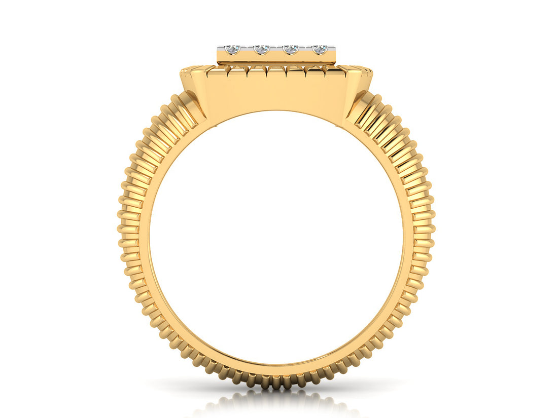 Luxury Square Diamond Statement Ring
