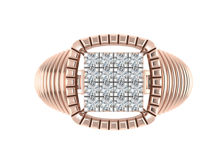 Luxury Square Diamond Statement Ring