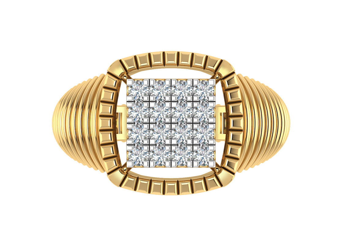 Luxury Square Diamond Statement Ring