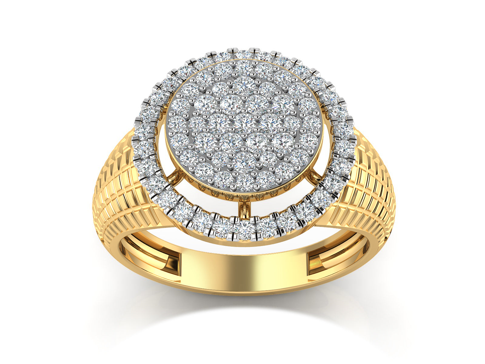 Golden Radiance Round Diamond Ring