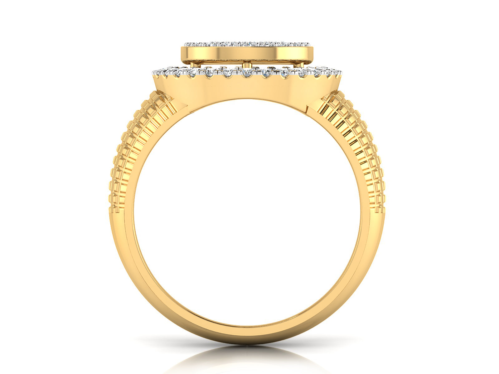 Golden Radiance Round Diamond Ring