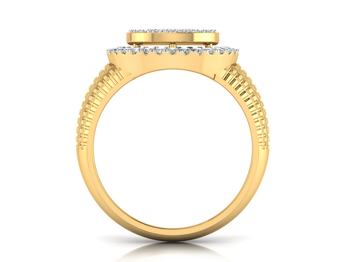 Golden Radiance Round Diamond Ring