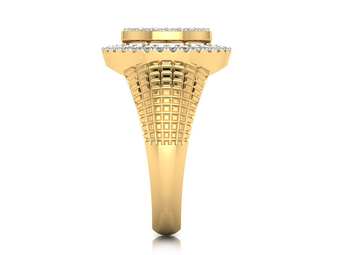 Golden Radiance Round Diamond Ring
