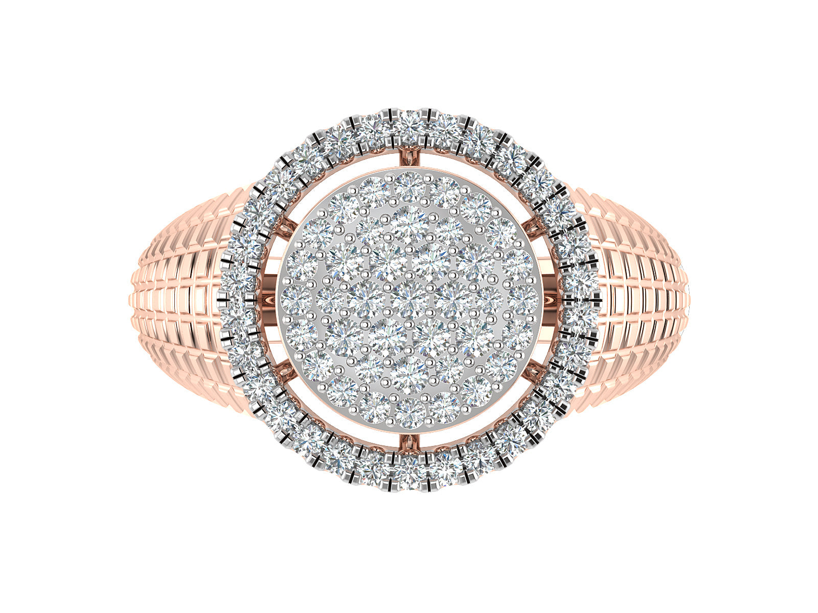 Golden Radiance Round Diamond Ring
