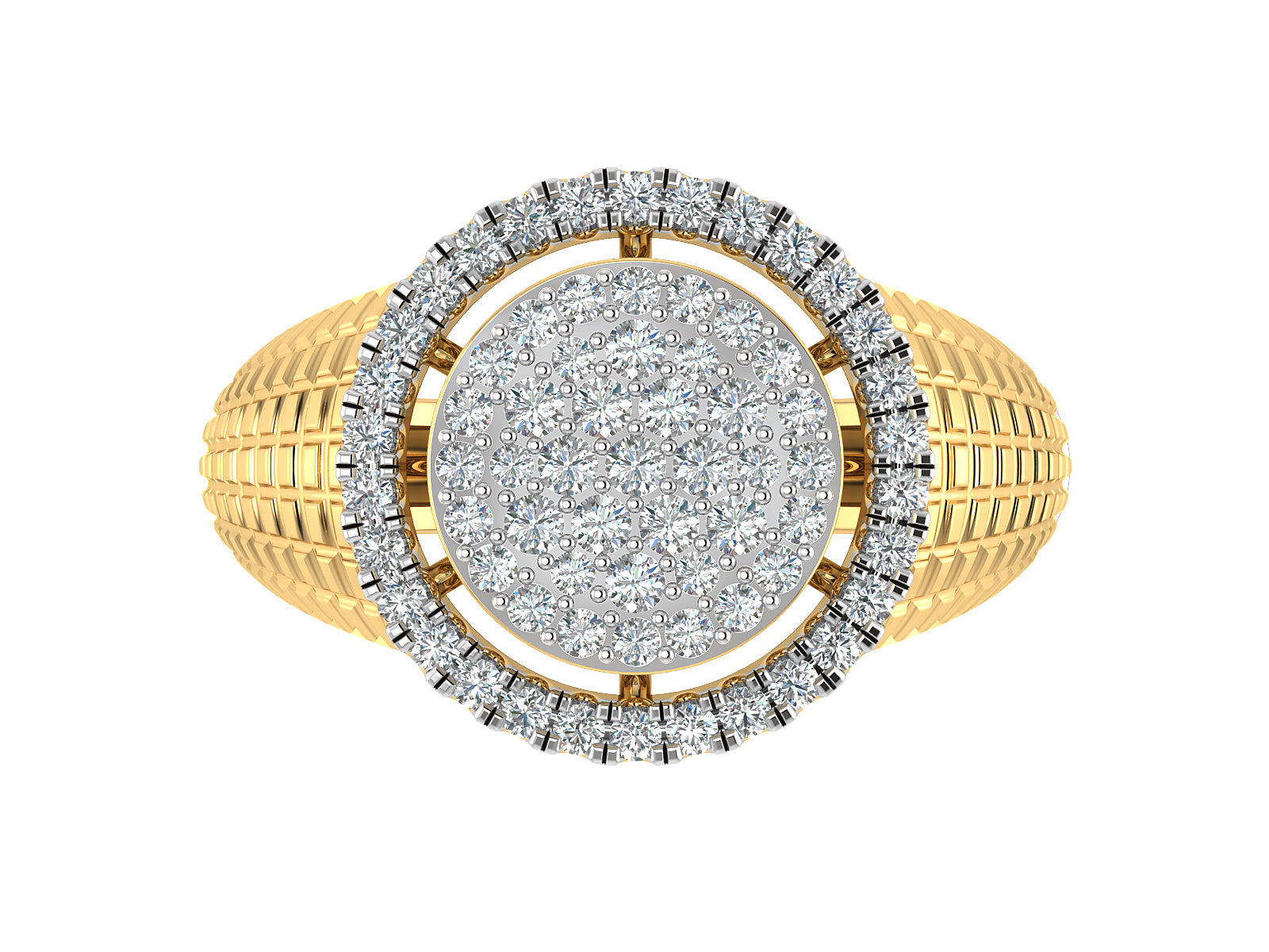 Golden Radiance Round Diamond Ring