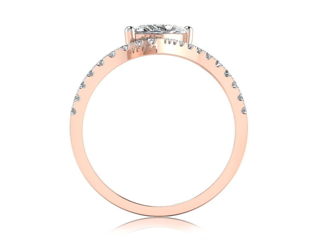 Spiral Marquise Diamond ring