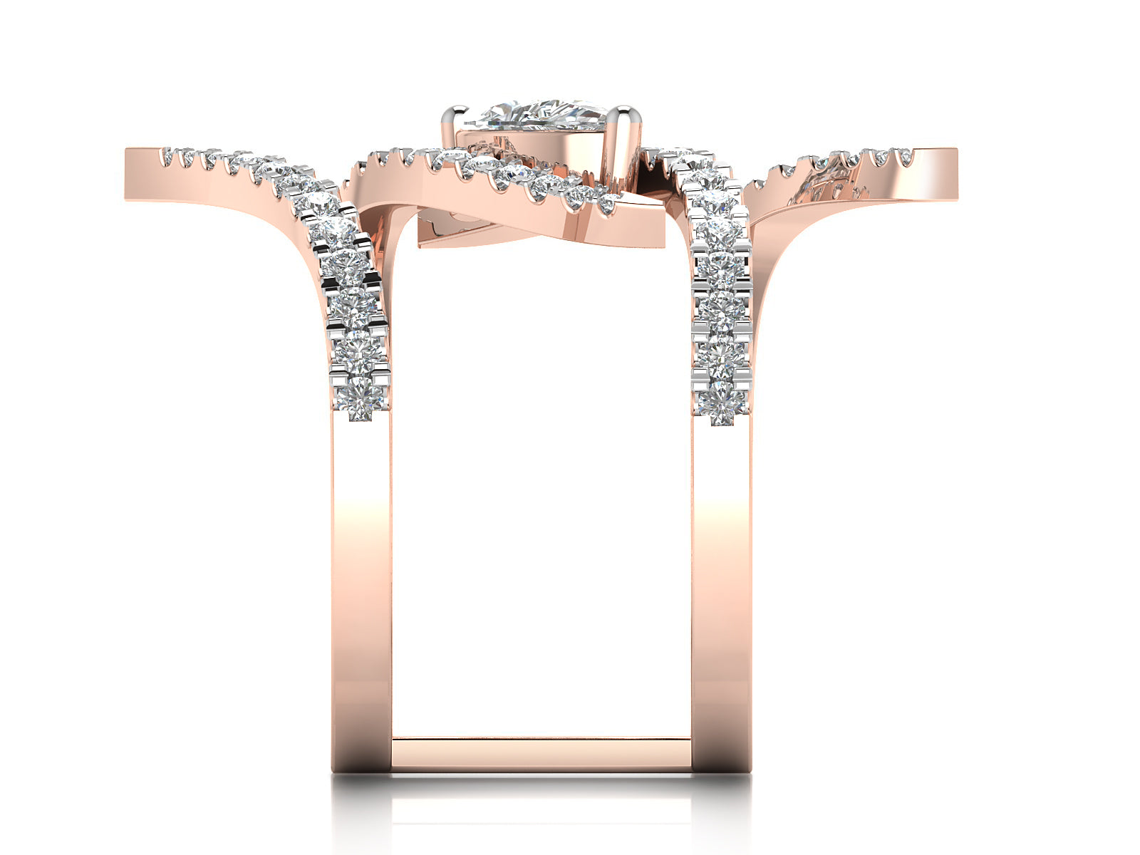 Spiral Marquise Diamond ring