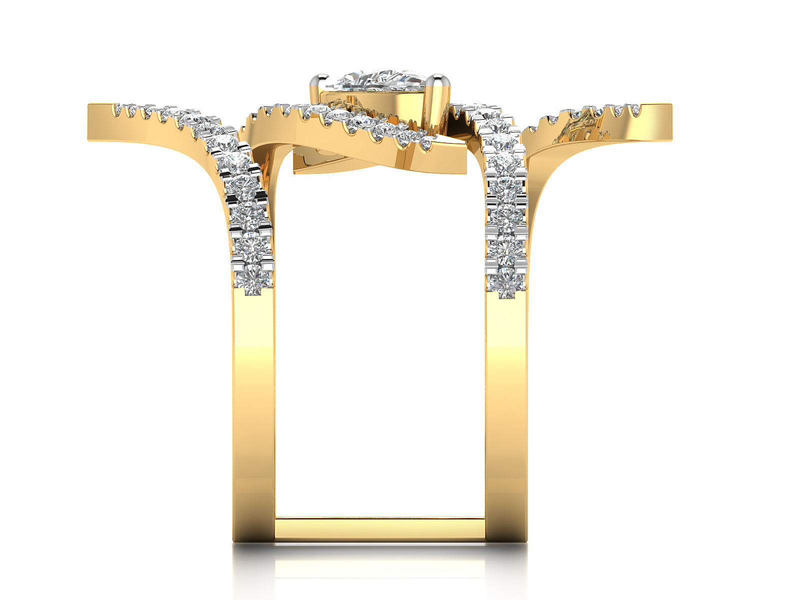 Spiral Marquise Diamond ring