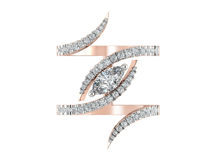 Spiral Marquise Diamond ring