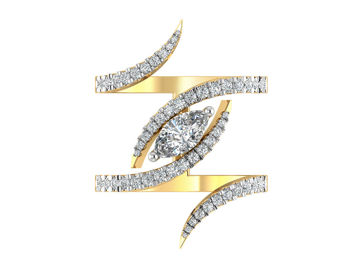 Spiral Marquise Diamond ring