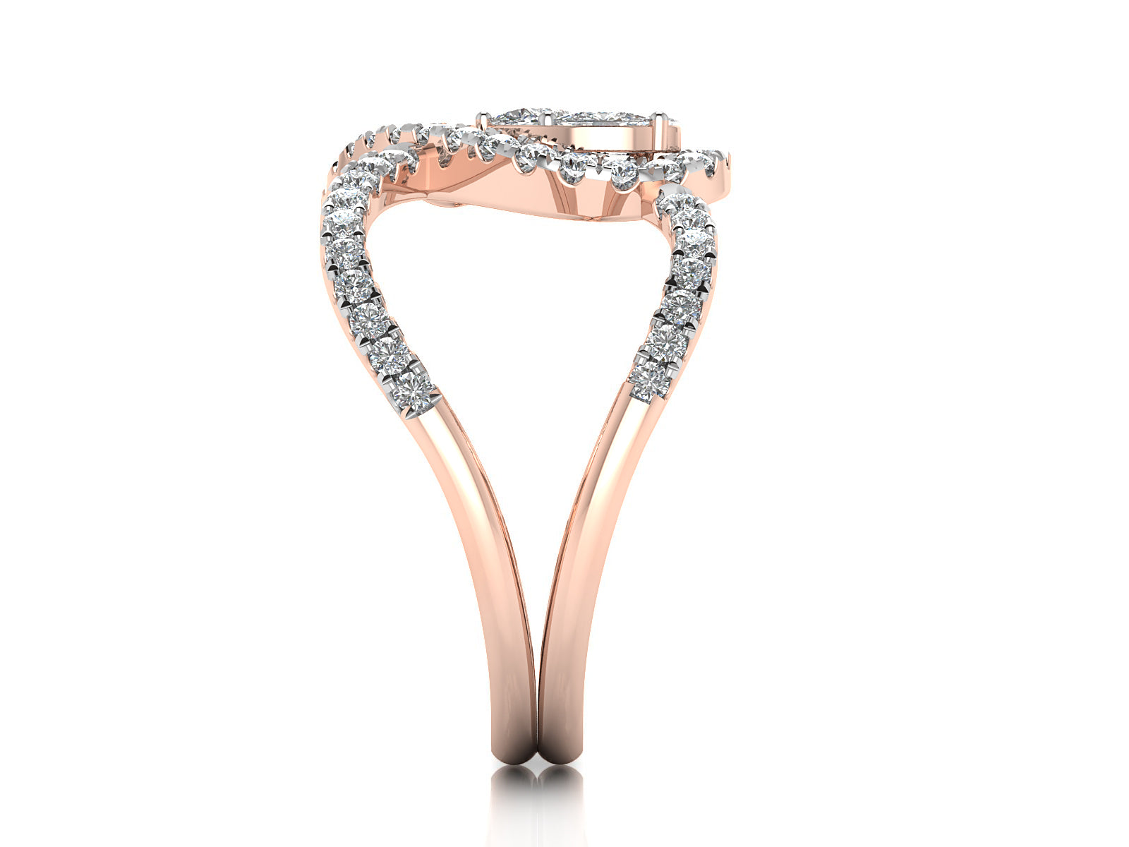 Illusion Pear Lab Grown Diamond Ring