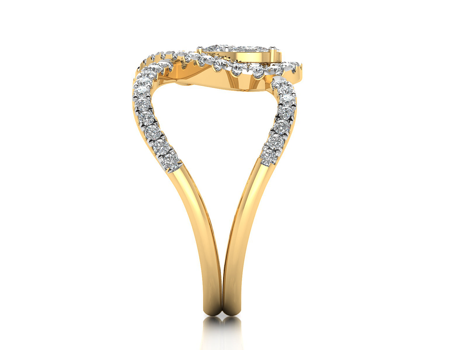 Illusion Pear Lab Grown Diamond Ring