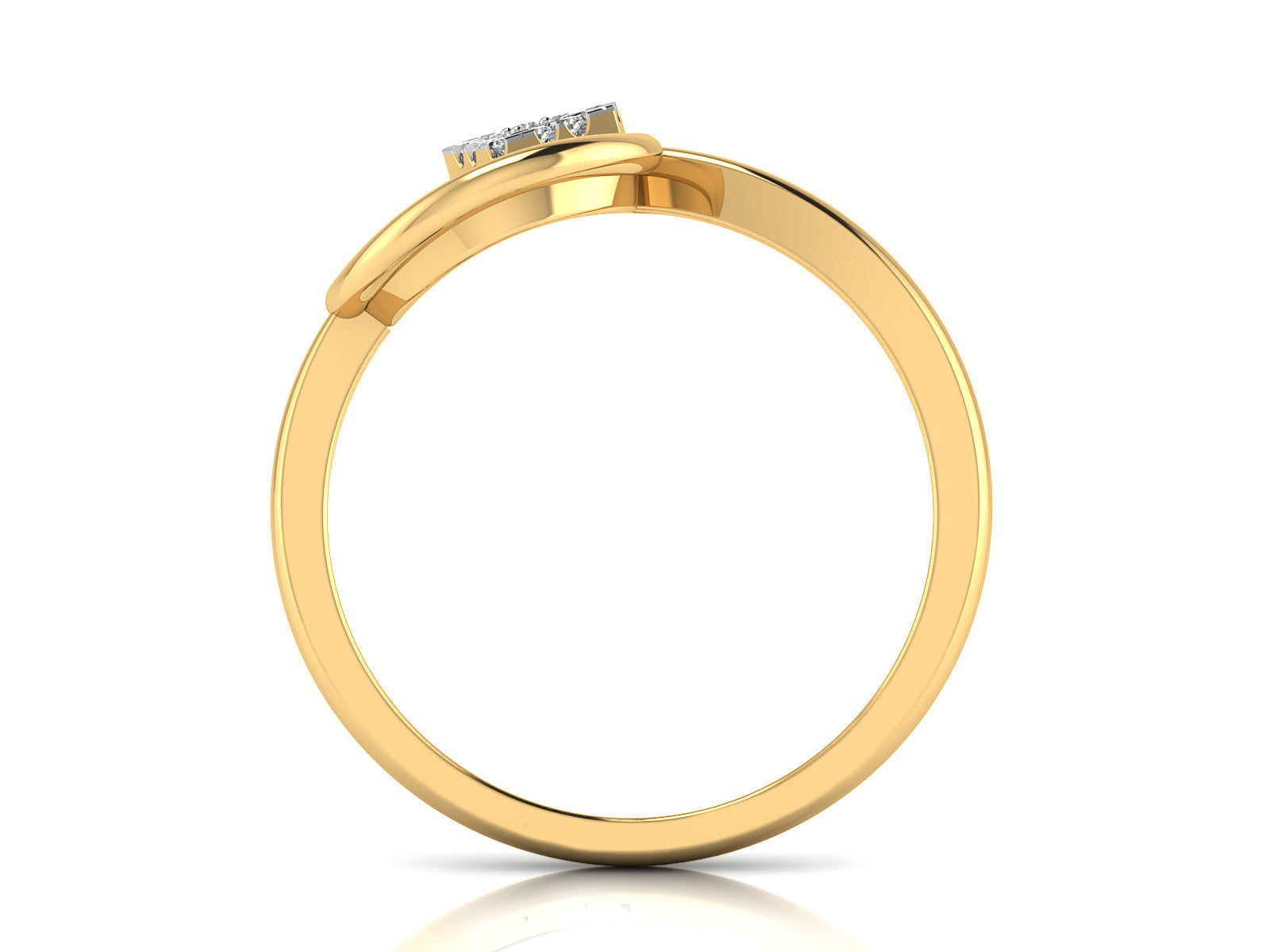 Unique Circle & Triangle Diamond Ring