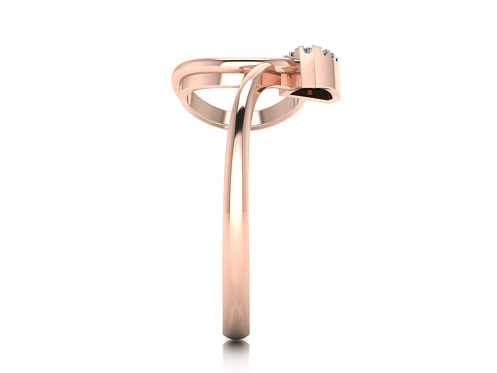 Unique Circle & Triangle Diamond Ring