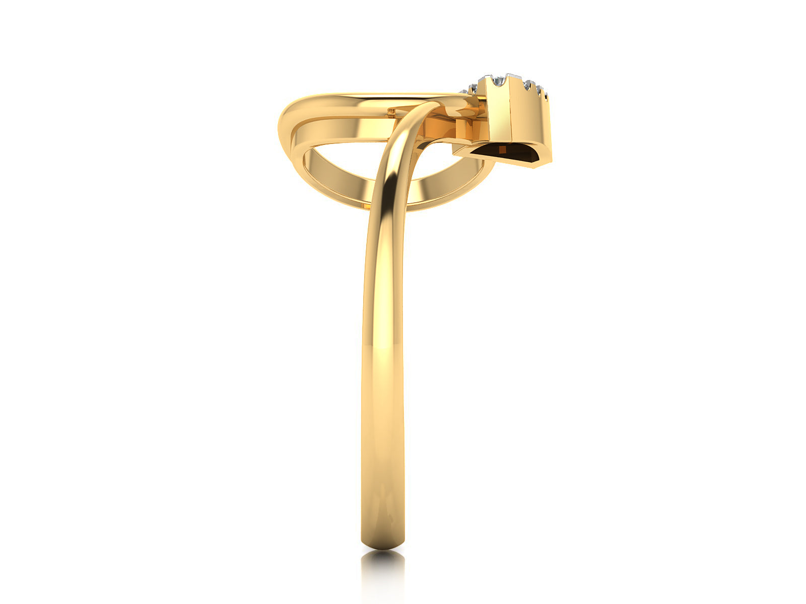 Unique Circle & Triangle Diamond Ring