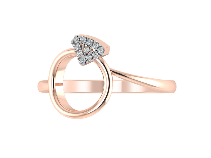Unique Circle & Triangle Diamond Ring