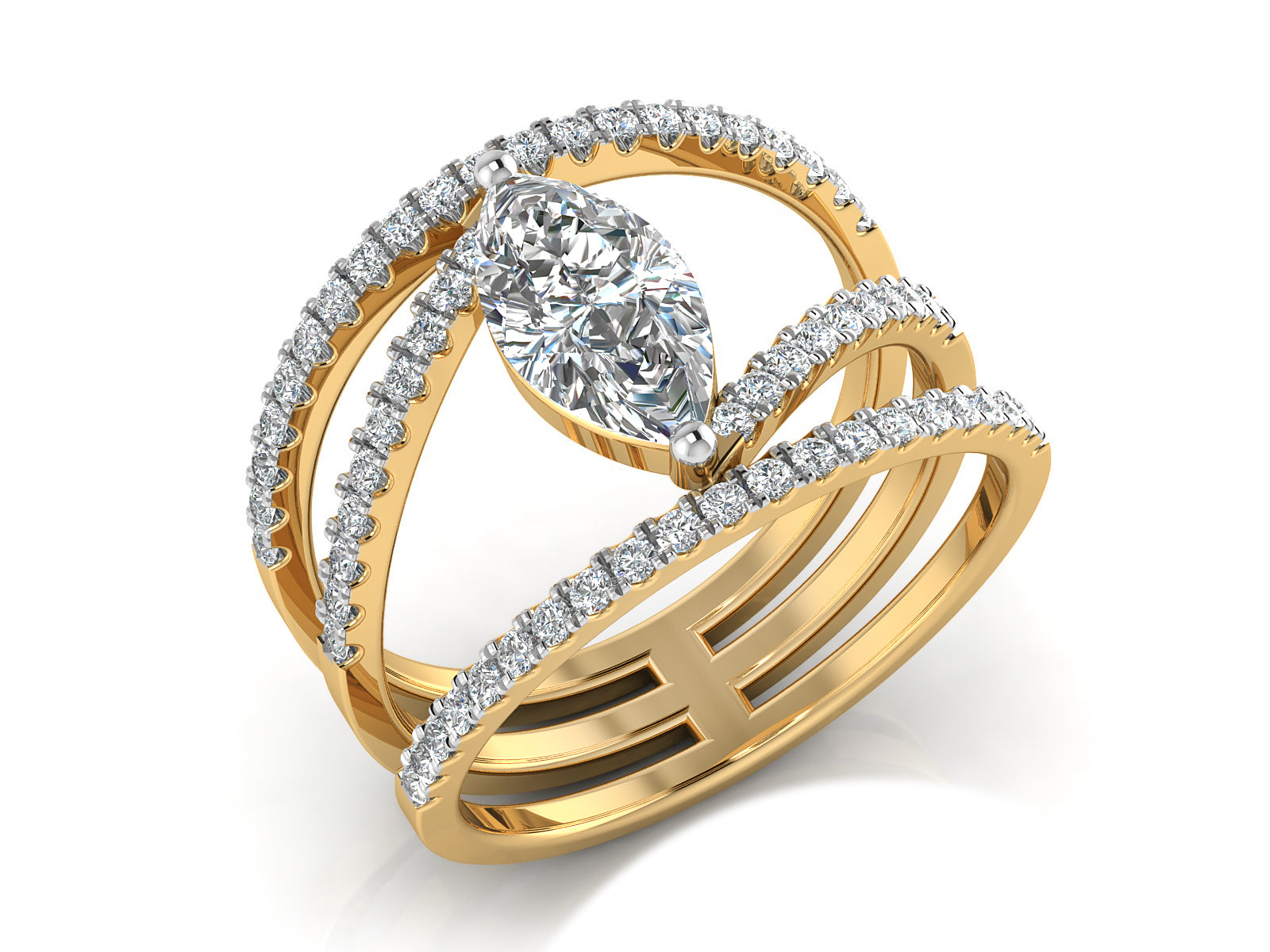 Eternal Spark – Marquise Diamond Multi-Band Ring