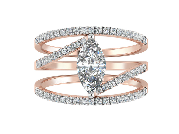 Eternal Spark – Marquise Diamond Multi-Band Ring