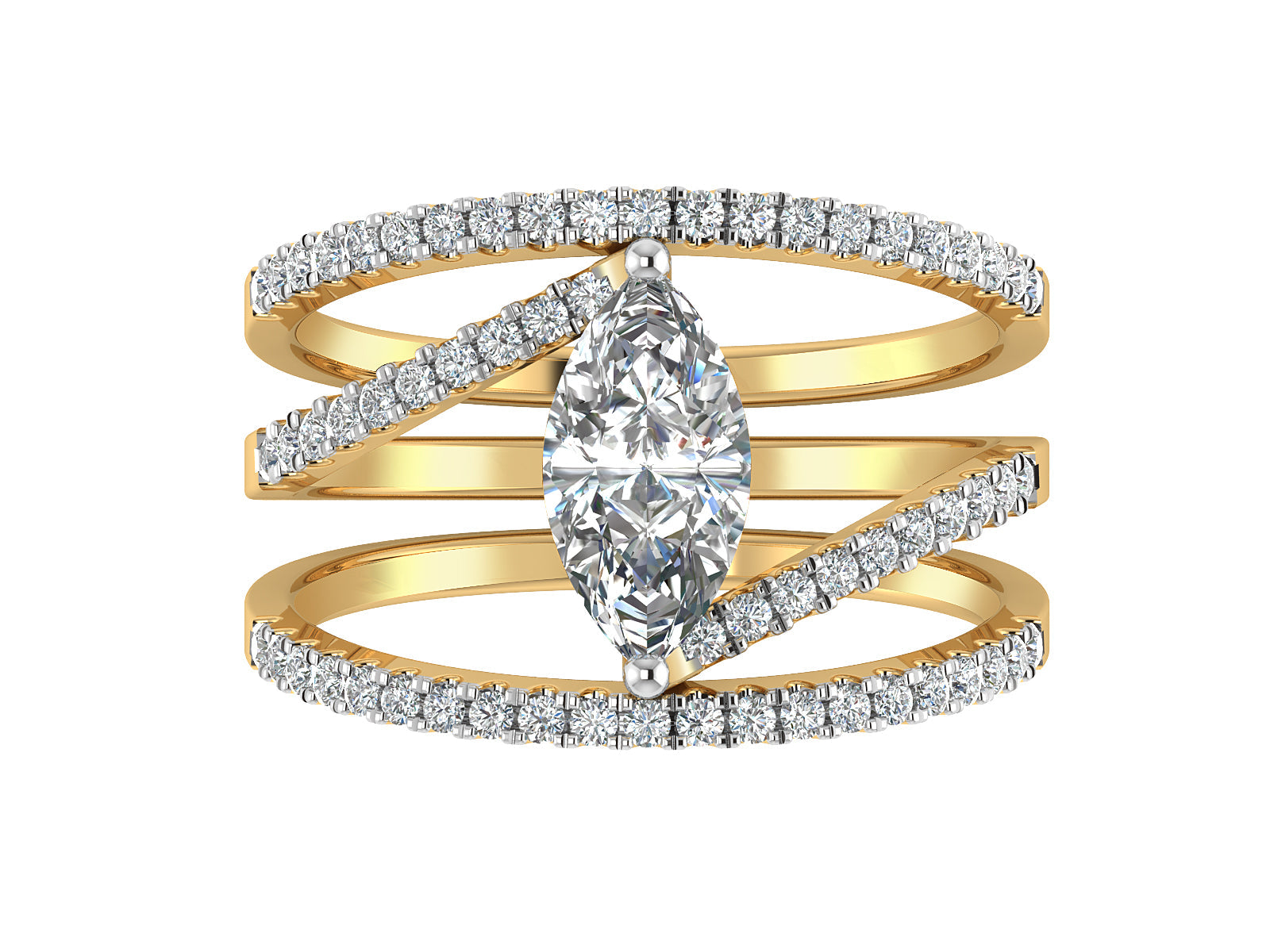Eternal Spark – Marquise Diamond Multi-Band Ring