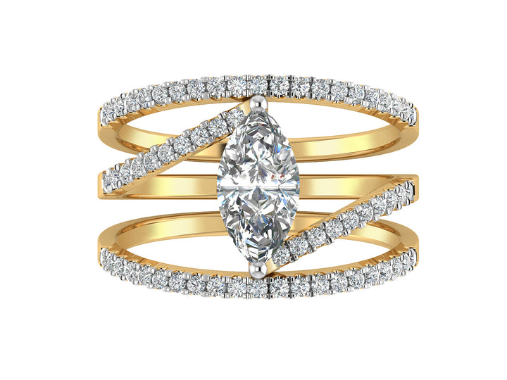 Eternal Spark – Marquise Diamond Multi-Band Ring