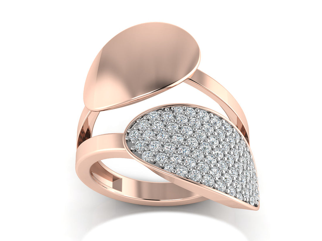 Contemporary Twin Diamond Ring