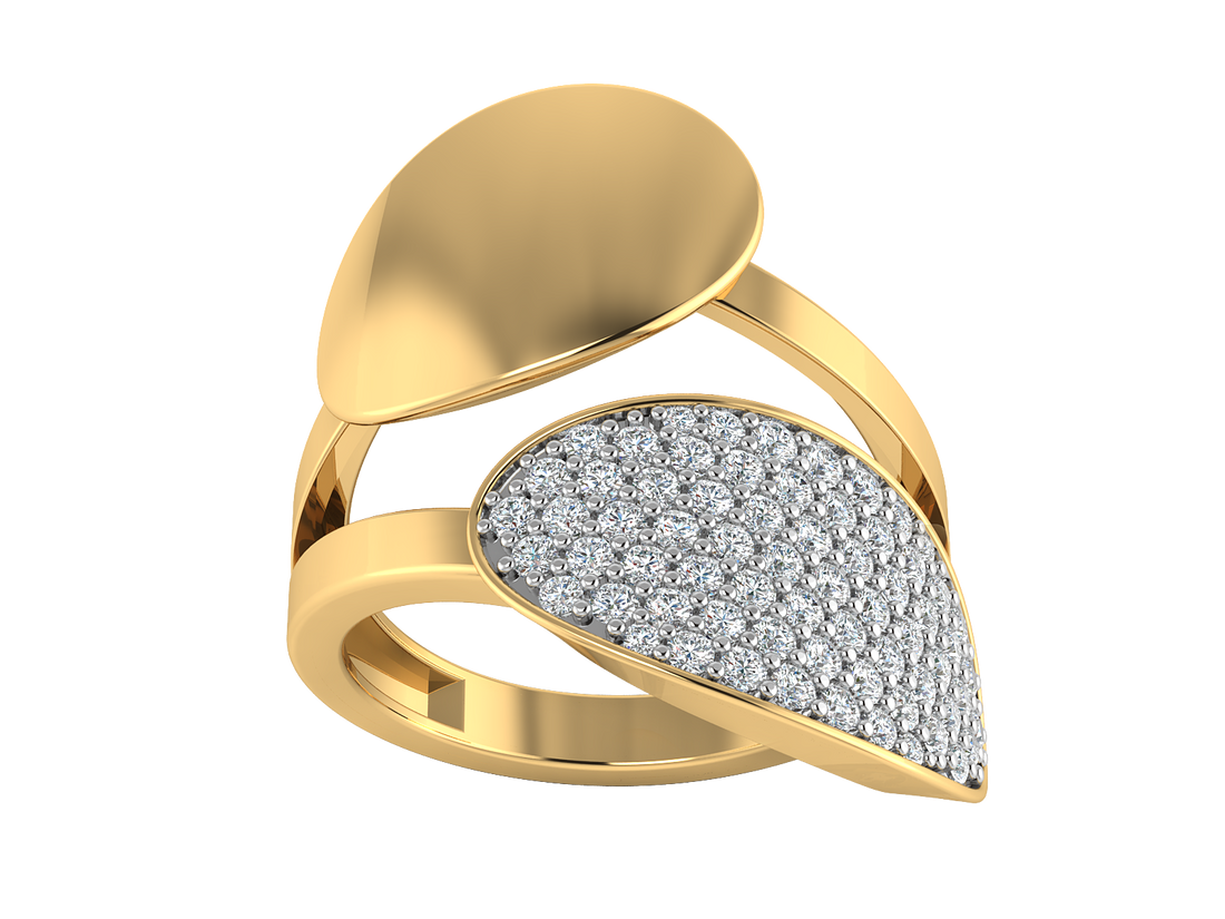 Contemporary Twin Diamond Ring