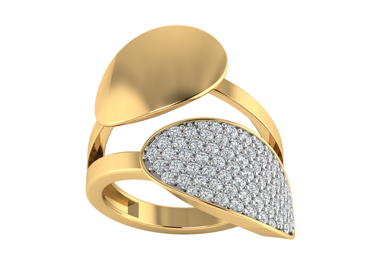 Contemporary Twin Diamond Ring