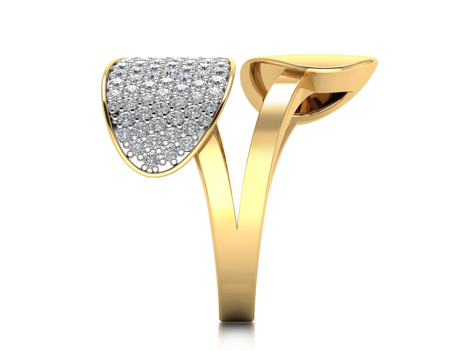 Contemporary Twin Diamond Ring