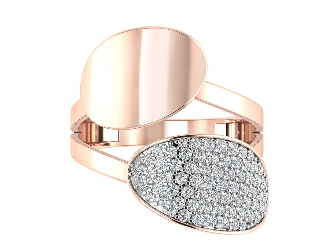 Contemporary Twin Diamond Ring
