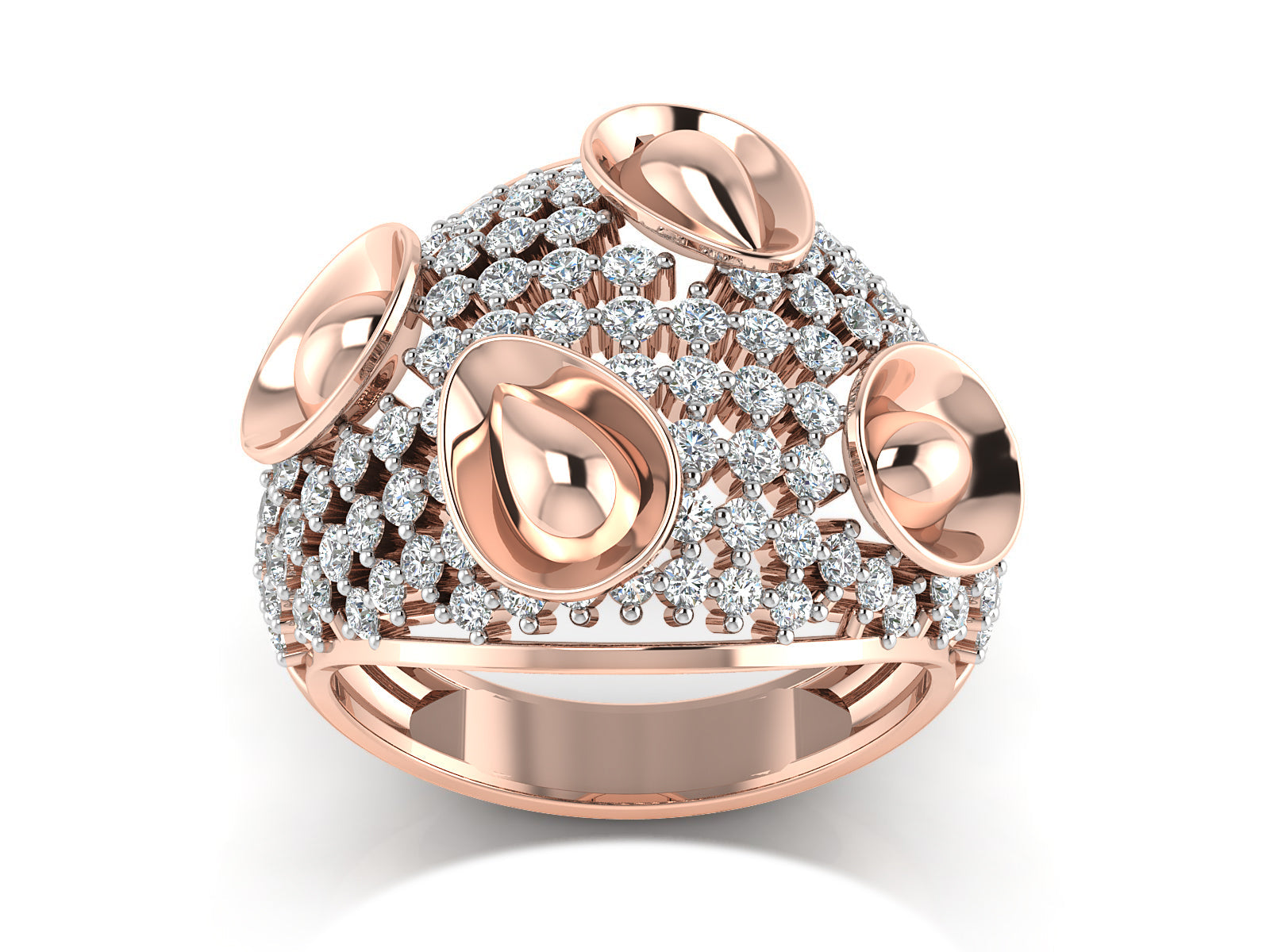 Petal Glow Diamond Ring