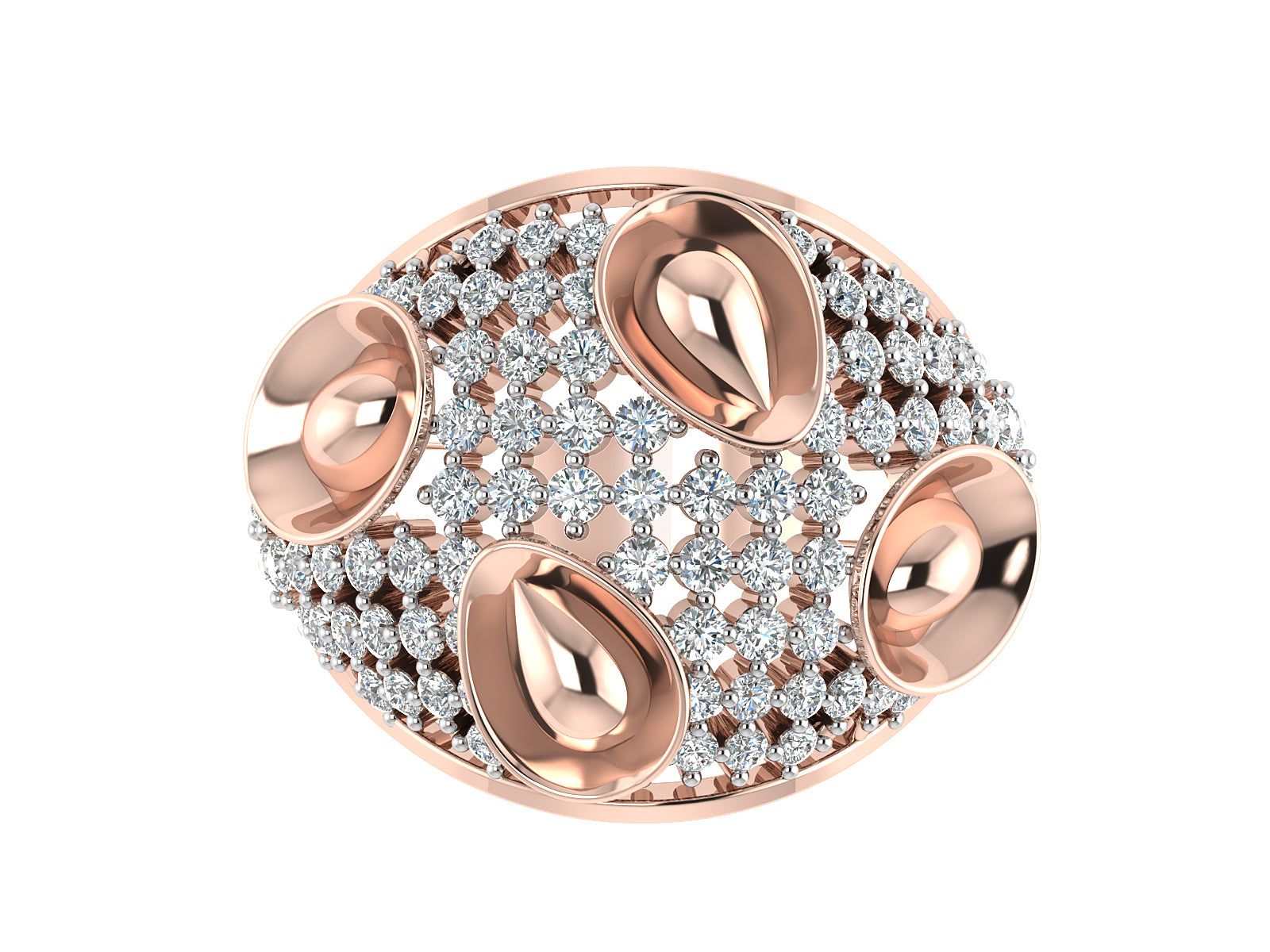 Petal Glow Diamond Ring