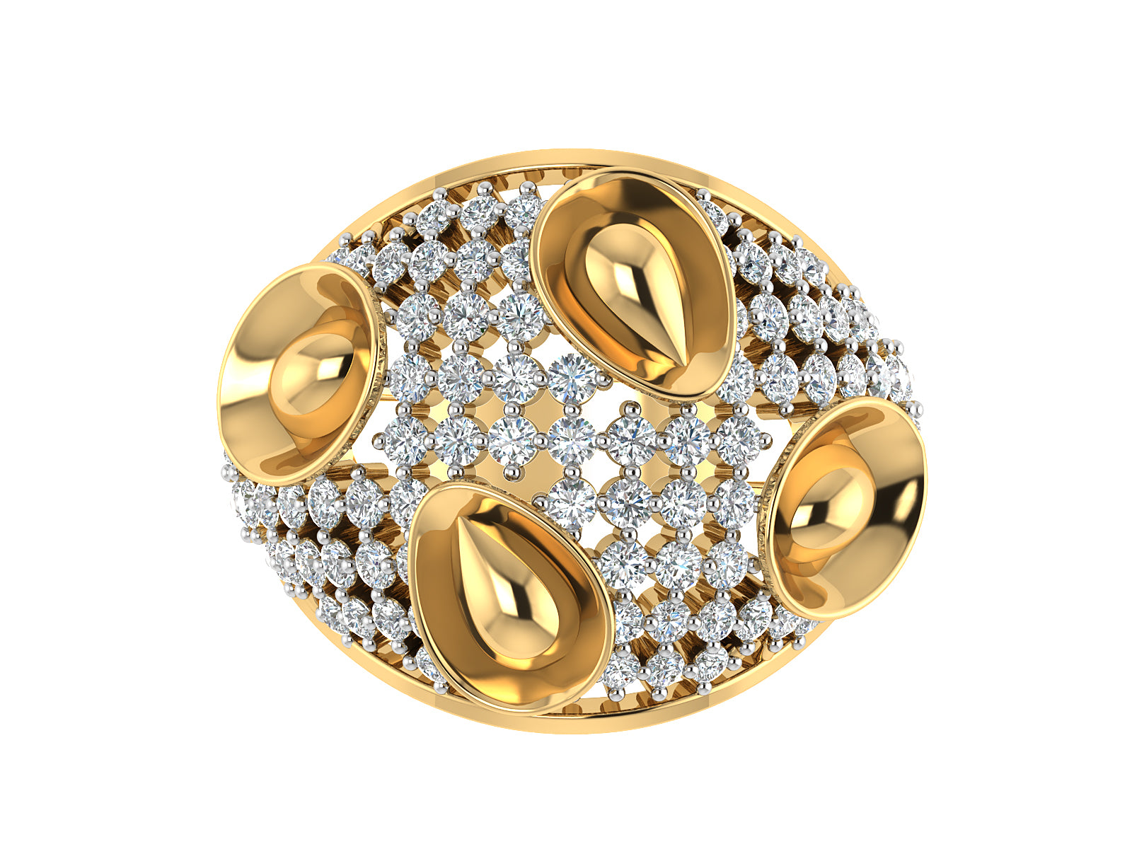 Petal Glow Diamond Ring