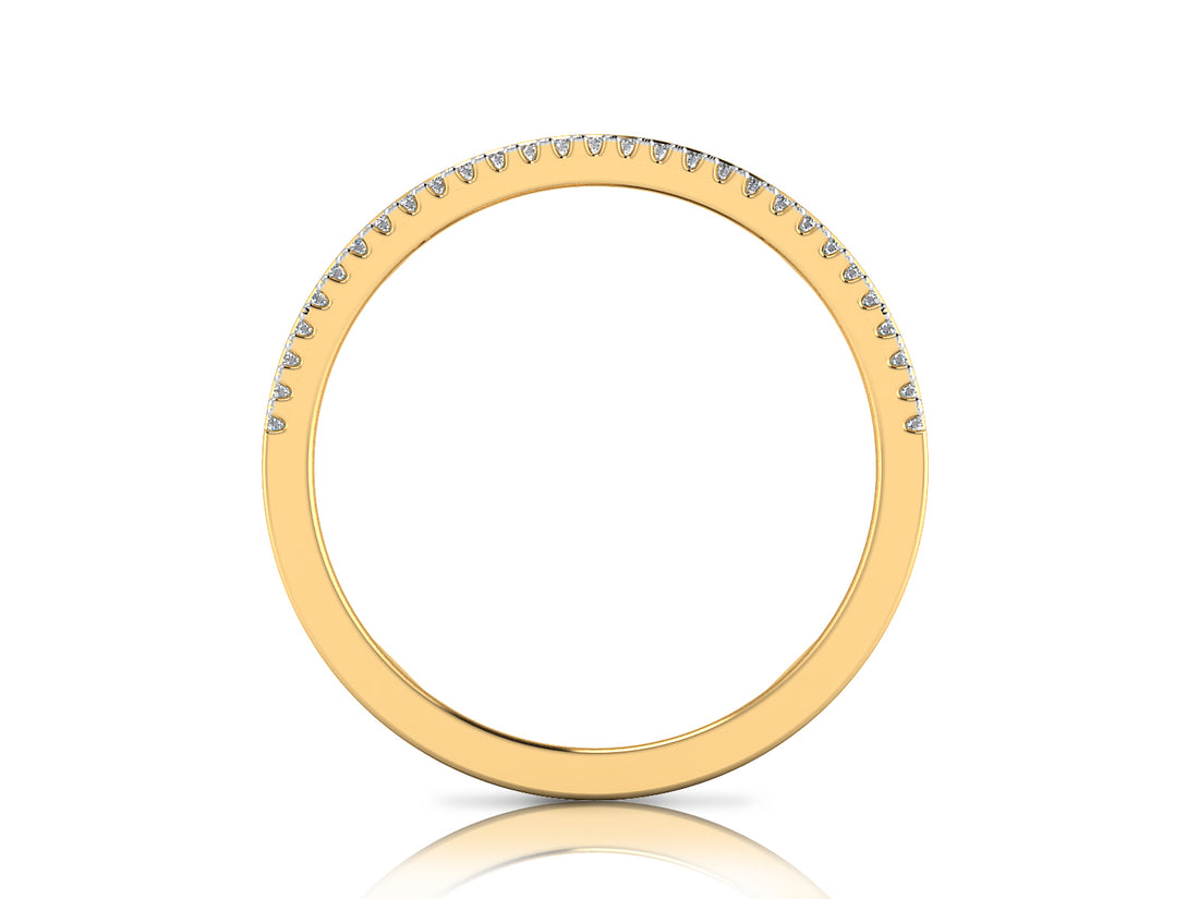 Elegant Wide Band Diamond Ring