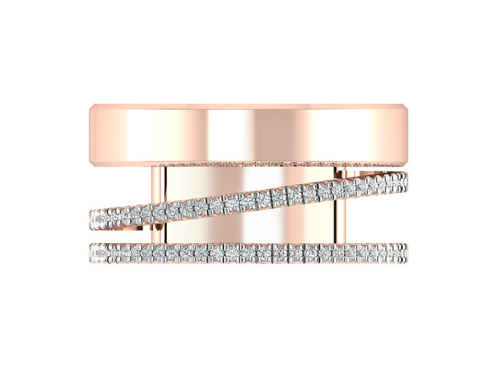 Elegant Wide Band Diamond Ring