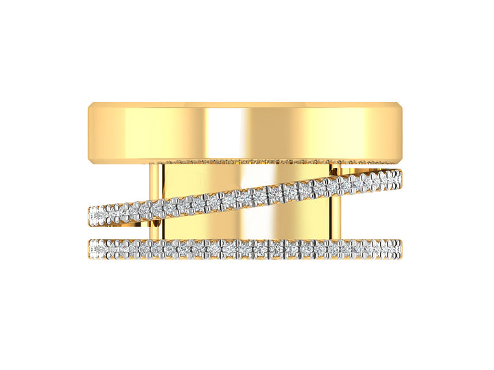 Elegant Wide Band Diamond Ring