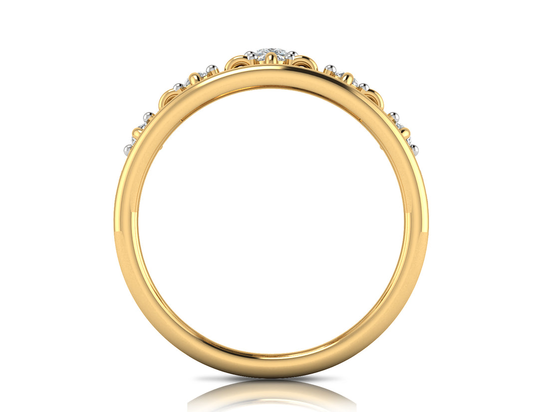 Artistic Diamond Band with Intricate Detailing