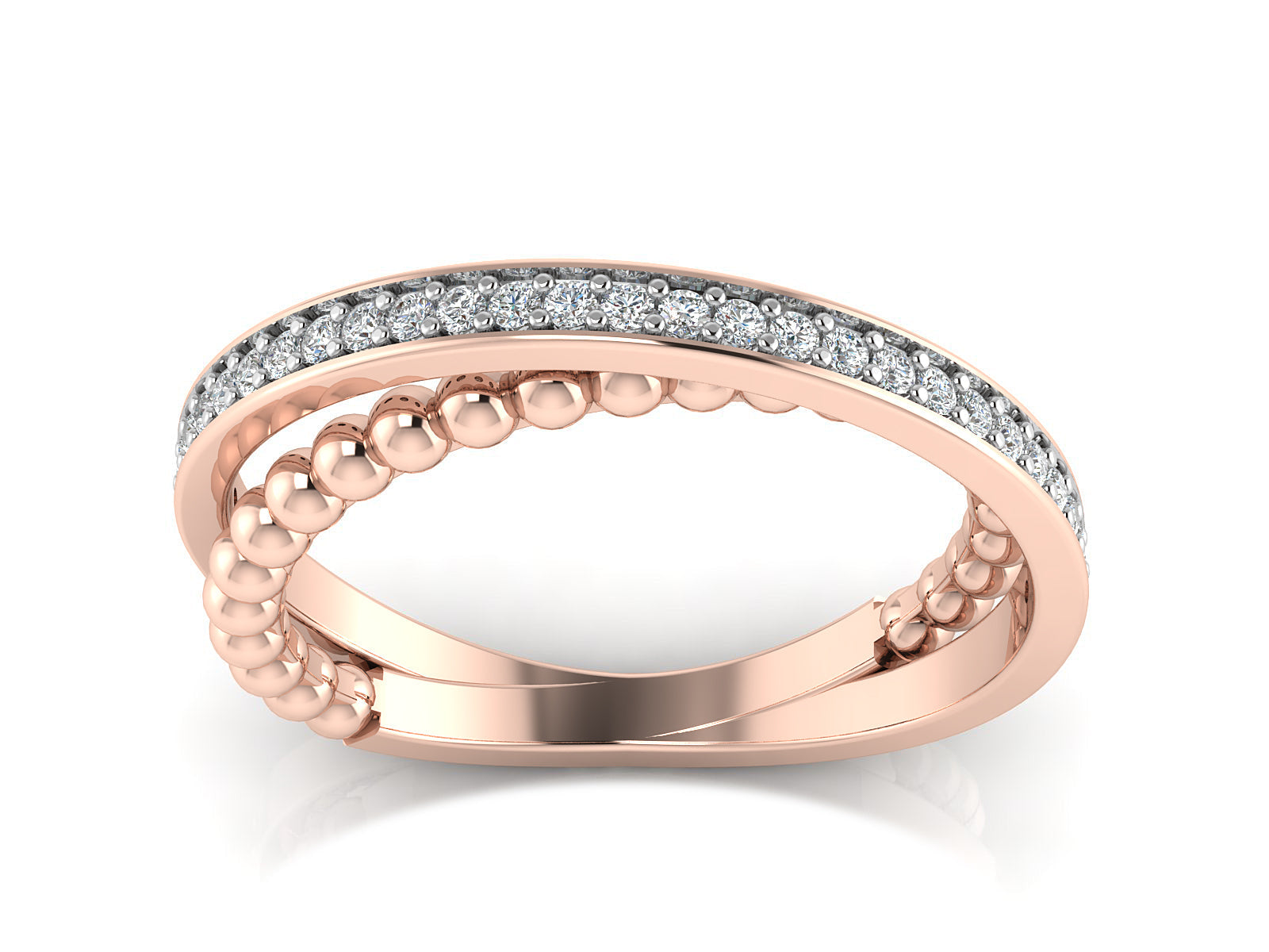 Golden Symphony Diamond Ring band