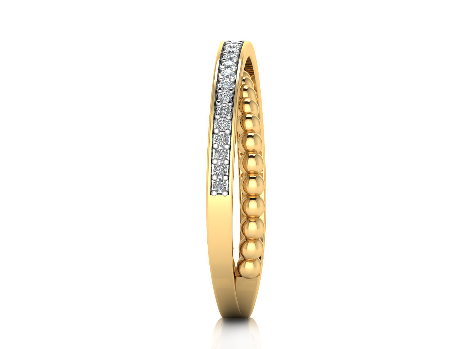 Golden Symphony Diamond Ring band