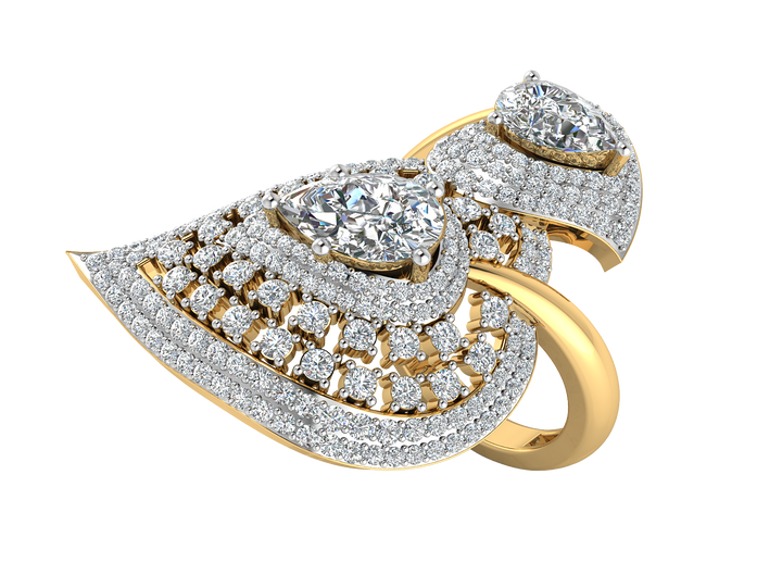 Twin Flame Diamond Ring