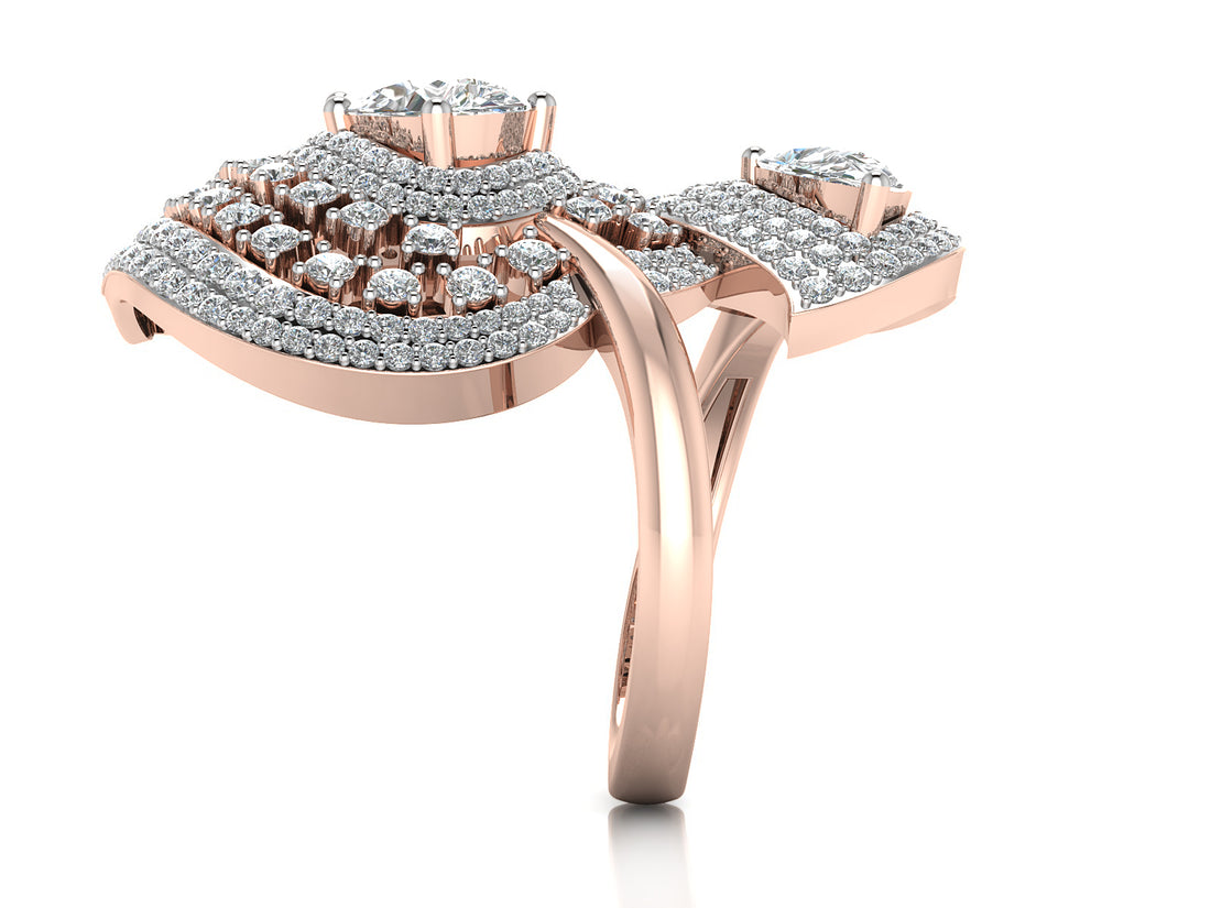 Twin Flame Diamond Ring